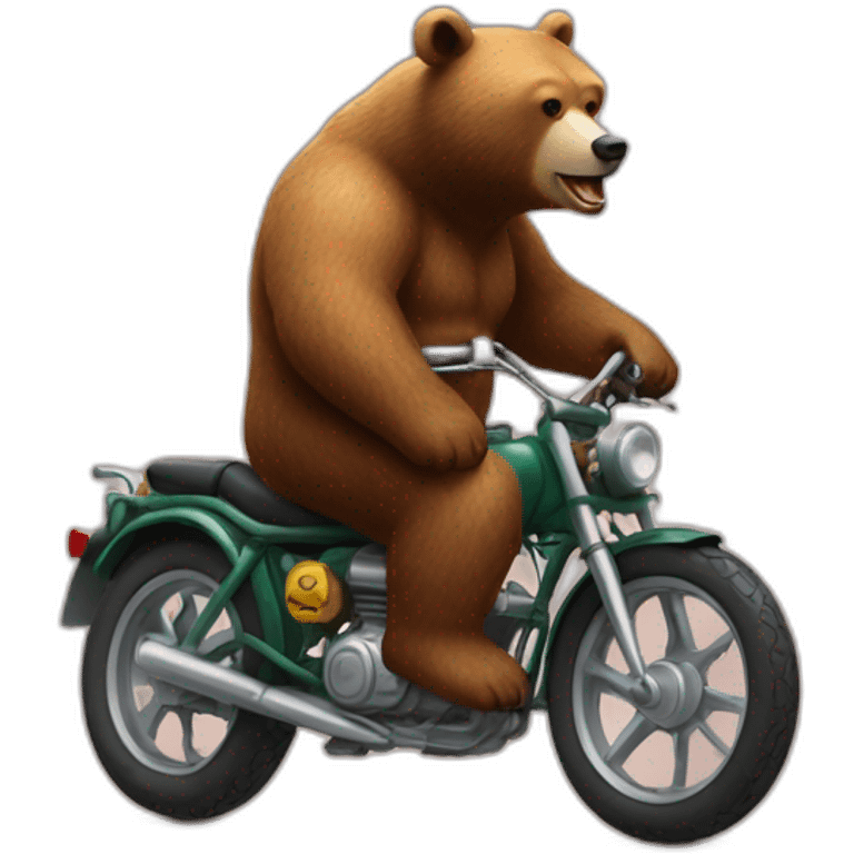 Bear on the bike emoji