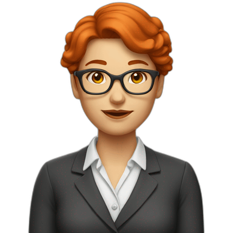 redhead cool teacher emoji