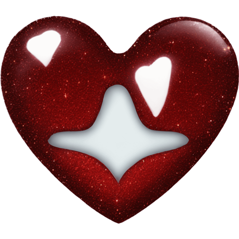 Dark red sparkly heart emoji