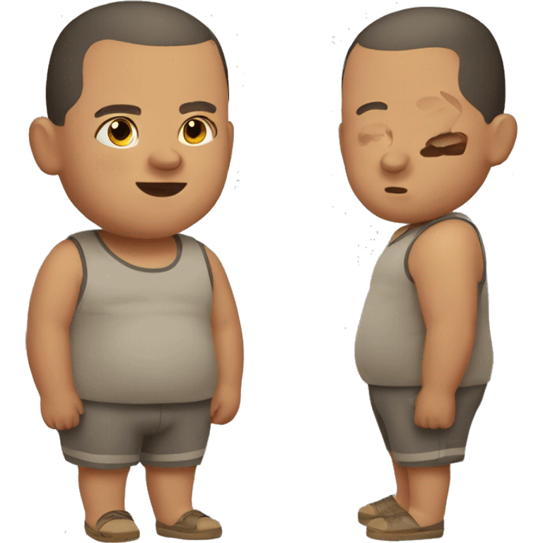 Fat boy with buzz cut  emoji