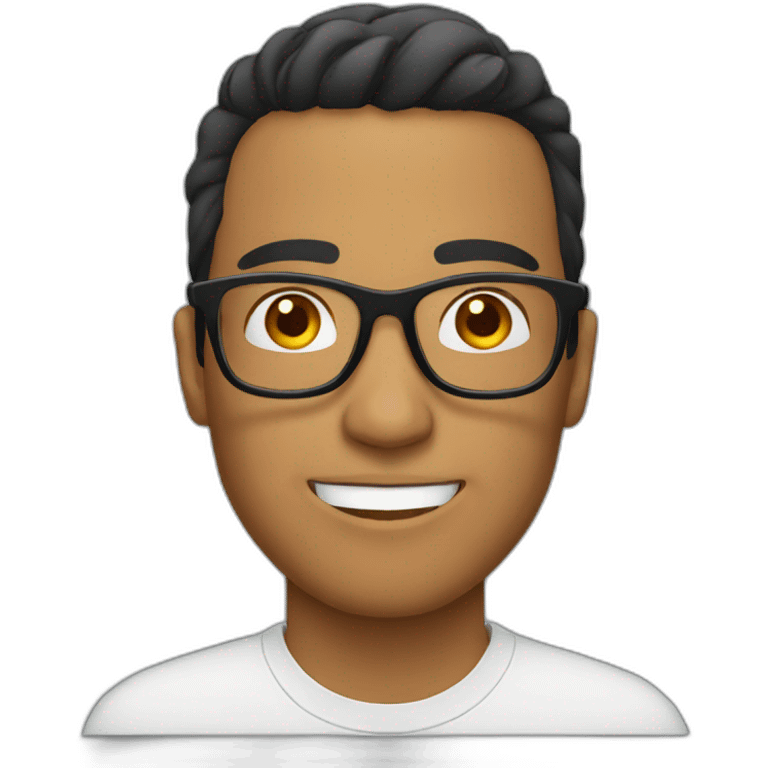 Latino guy with glasses emoji