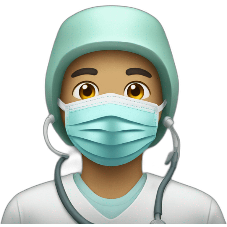 a military Headshot in a Medical masks emoji