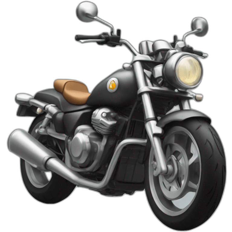 motorcycle doing a wheely emoji