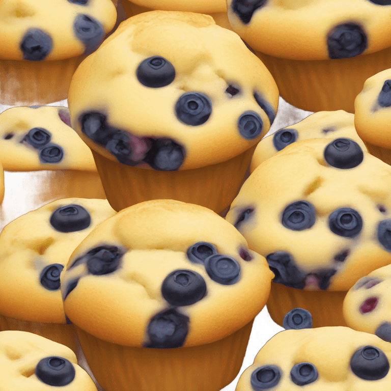 Lemon blueberry muffin  emoji