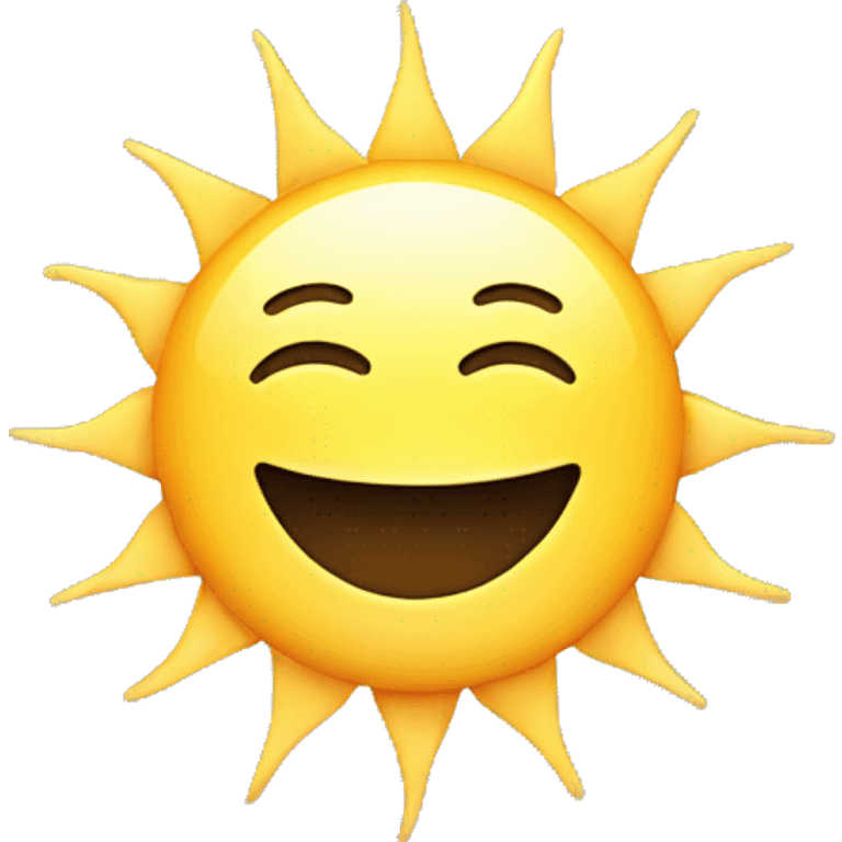 smile sun with bold ray emoji