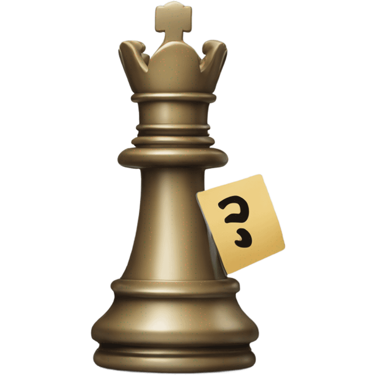 Knight chess piece with a sign “3” emoji