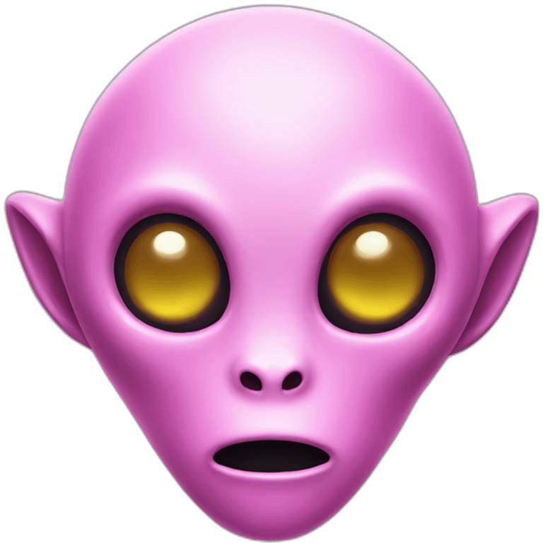 Pink alien head emoji