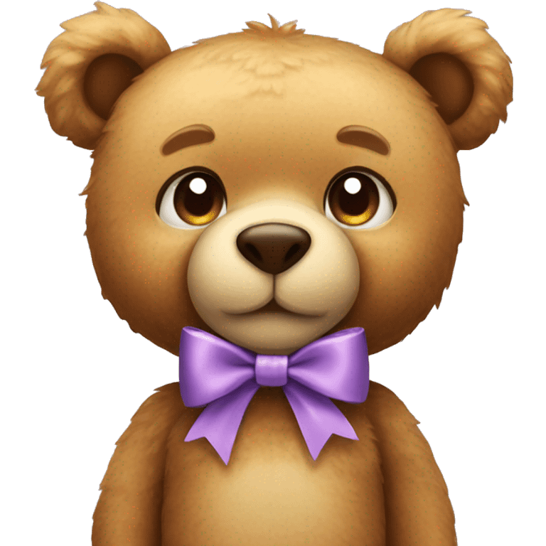 Teddy bear with bow emoji