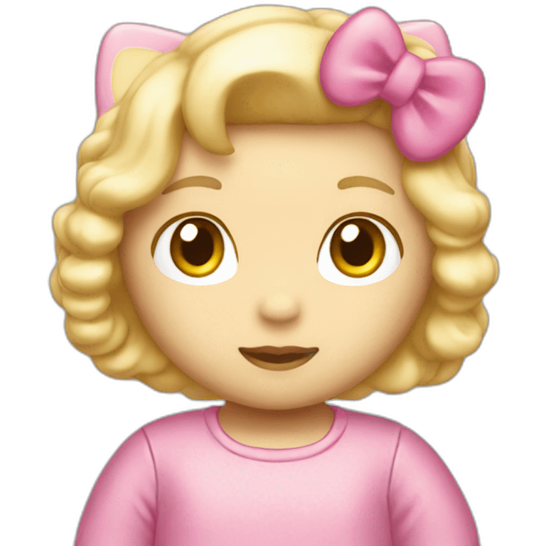 Hello kitty with blond hair emoji