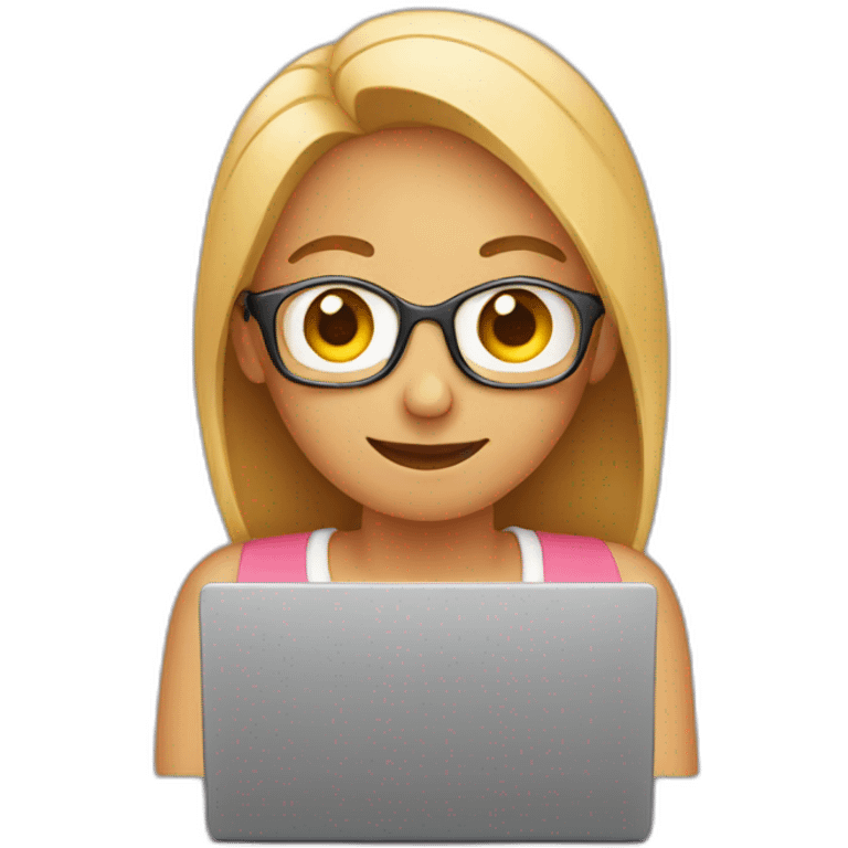 A person behind a laptop emoji