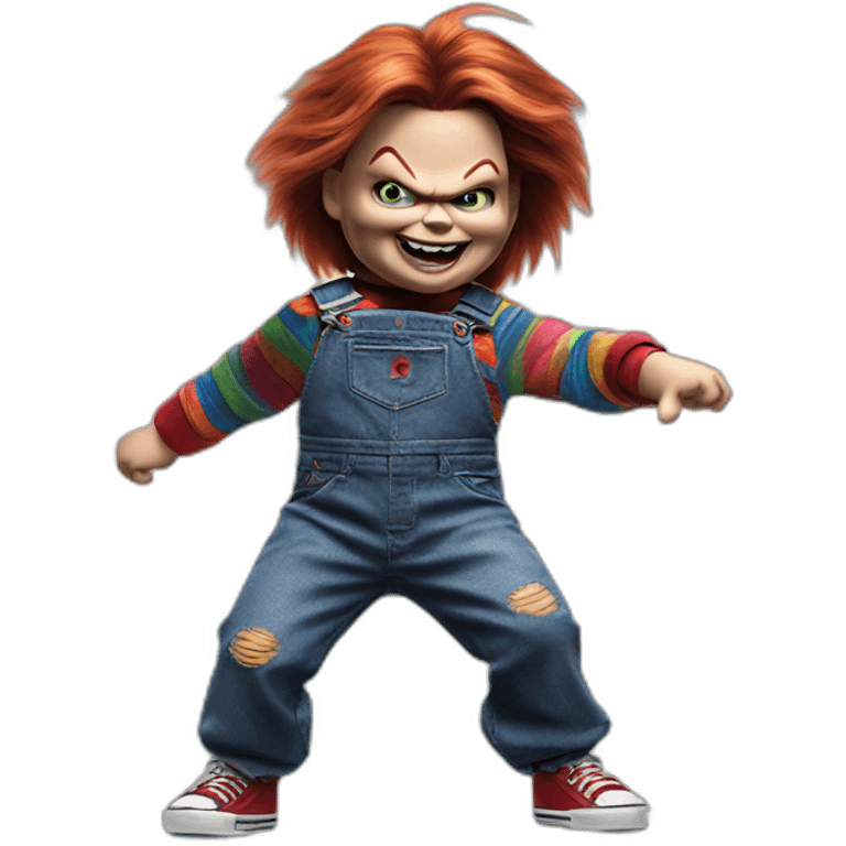 Chucky the evil doll dancing emoji