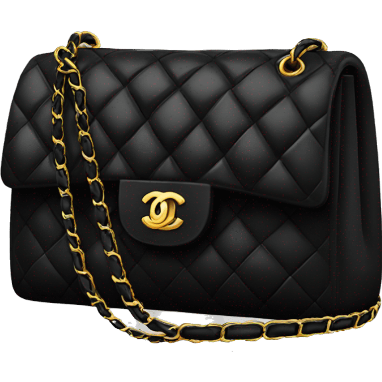 Chanel bag black emoji