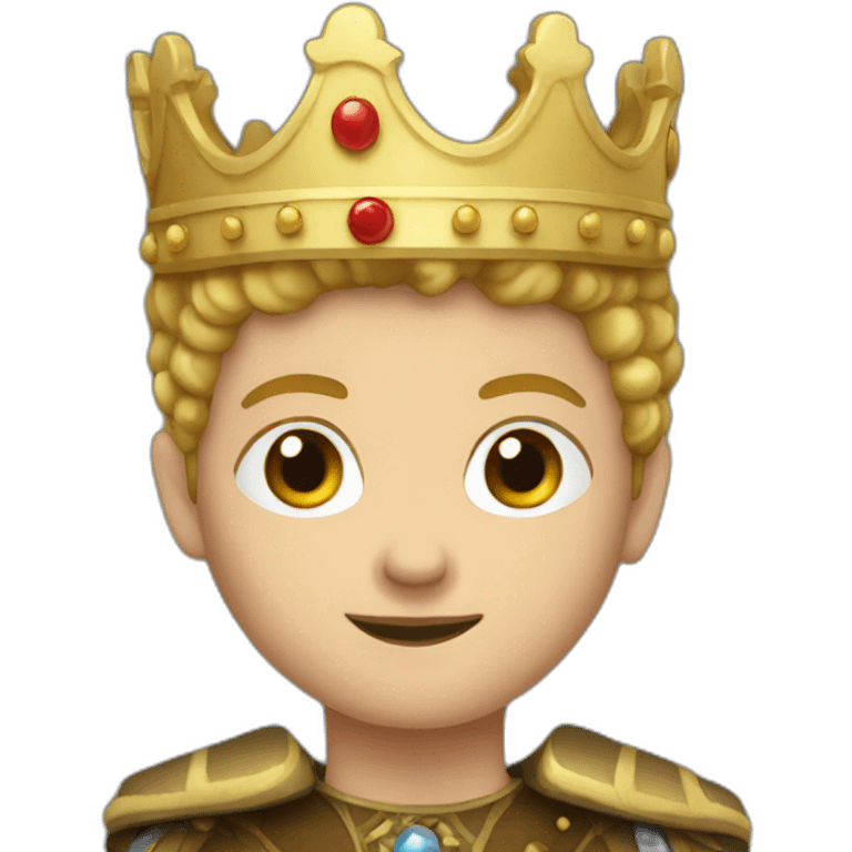 White young king emoji