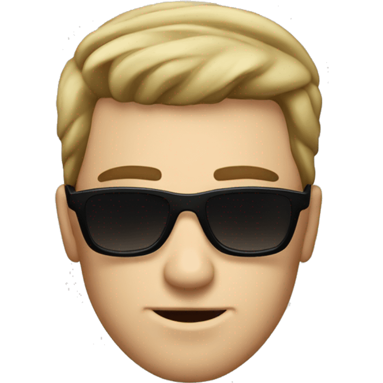 White Handsome guy with attitude and sunlasses  emoji