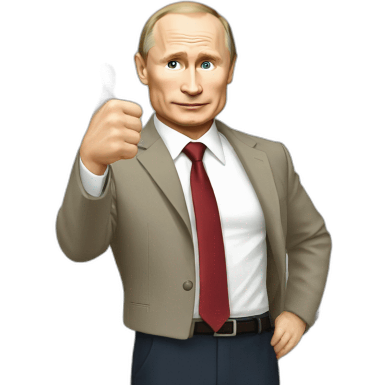 Putin gives it a thumbs up emoji