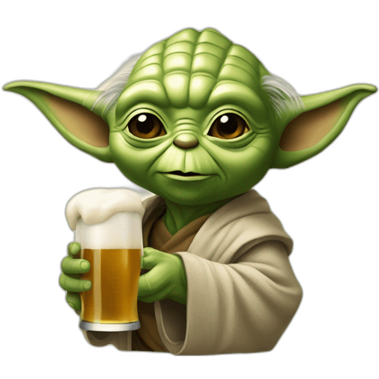 Yoda qui boie une biere emoji