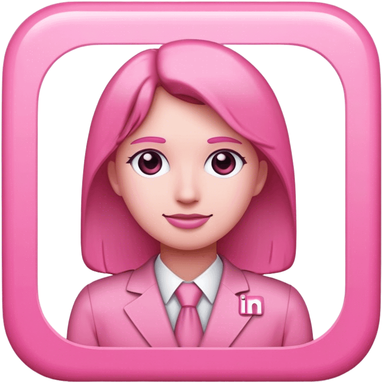 Pink Linkedin post emoji