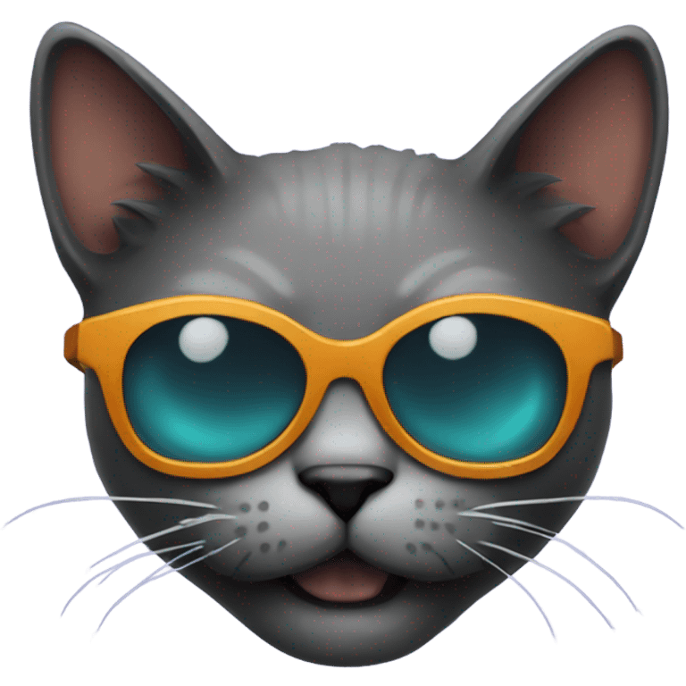 Spooky cat with sunglasses emoji