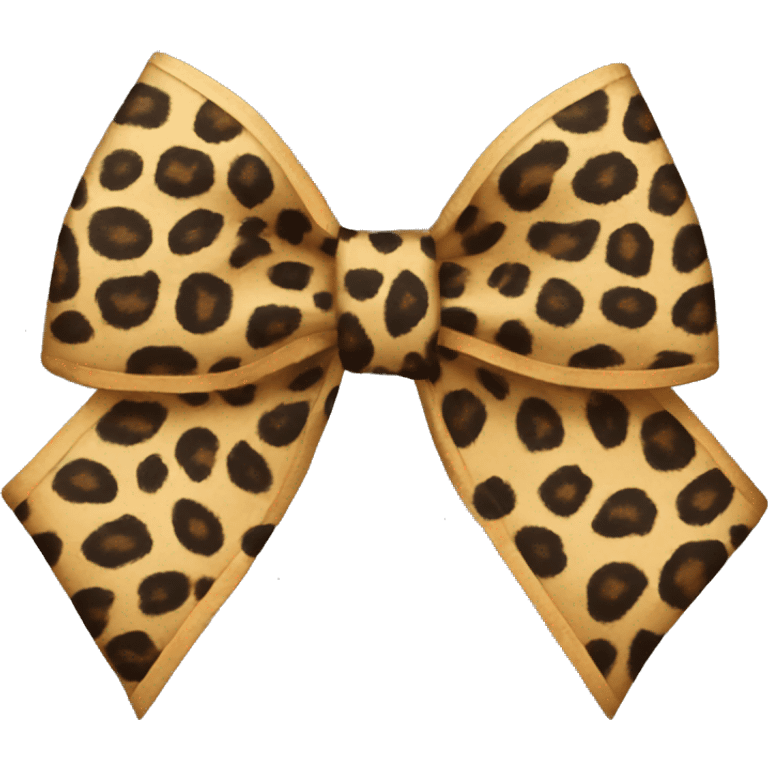 leopard print bow  emoji