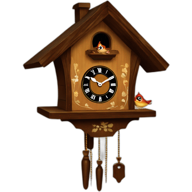 vintage cuckoo clock emoji