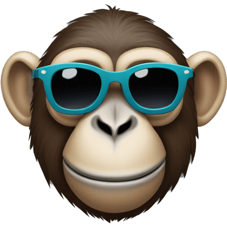 Monkey with sunglasses  emoji