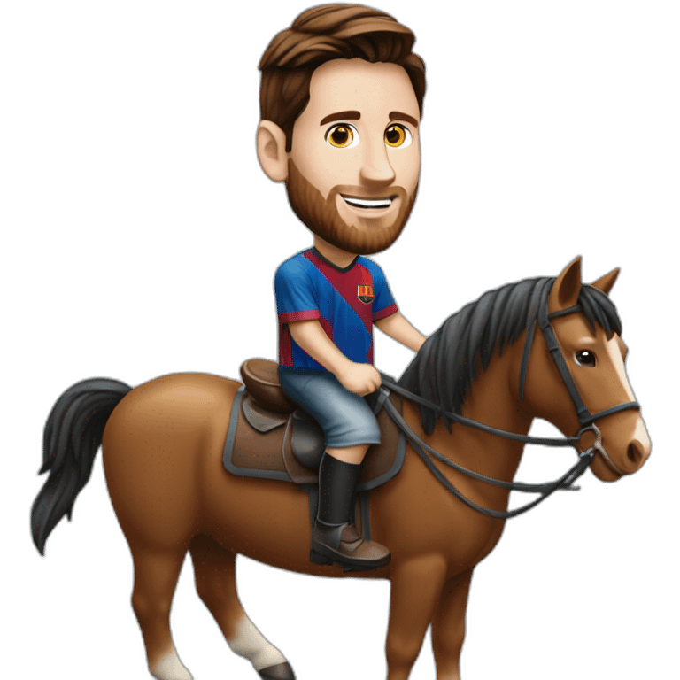 Messi sur un cheval emoji