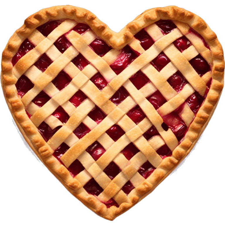 Heart-shaped cherry pie  emoji