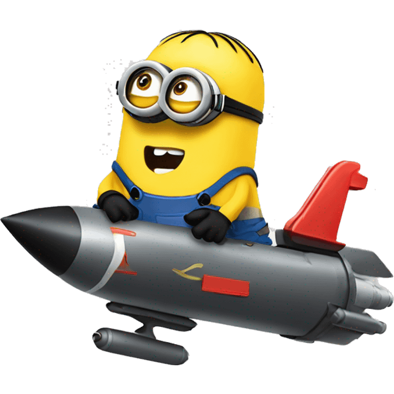 minion riding a cruise missile emoji