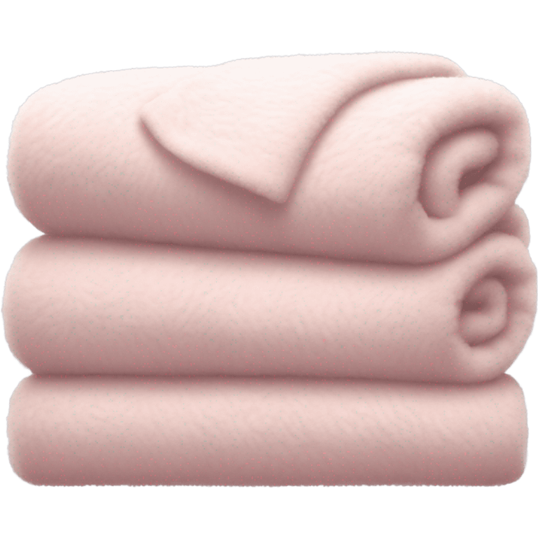 Aesthetic light pink big fluffy blanket  emoji