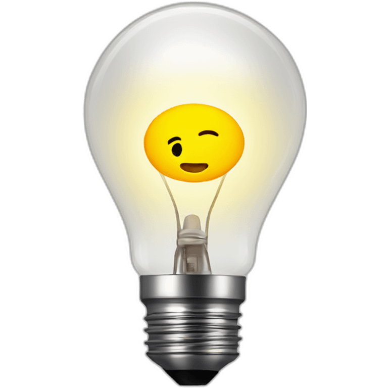 futuristic light bulb voice activated emoji