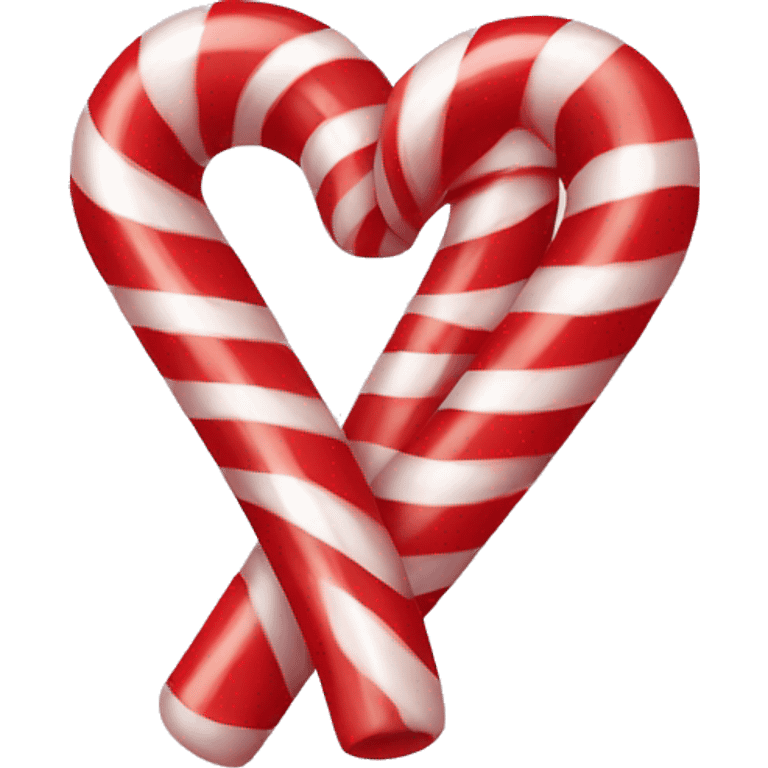 Candy cane heart shaped emoji