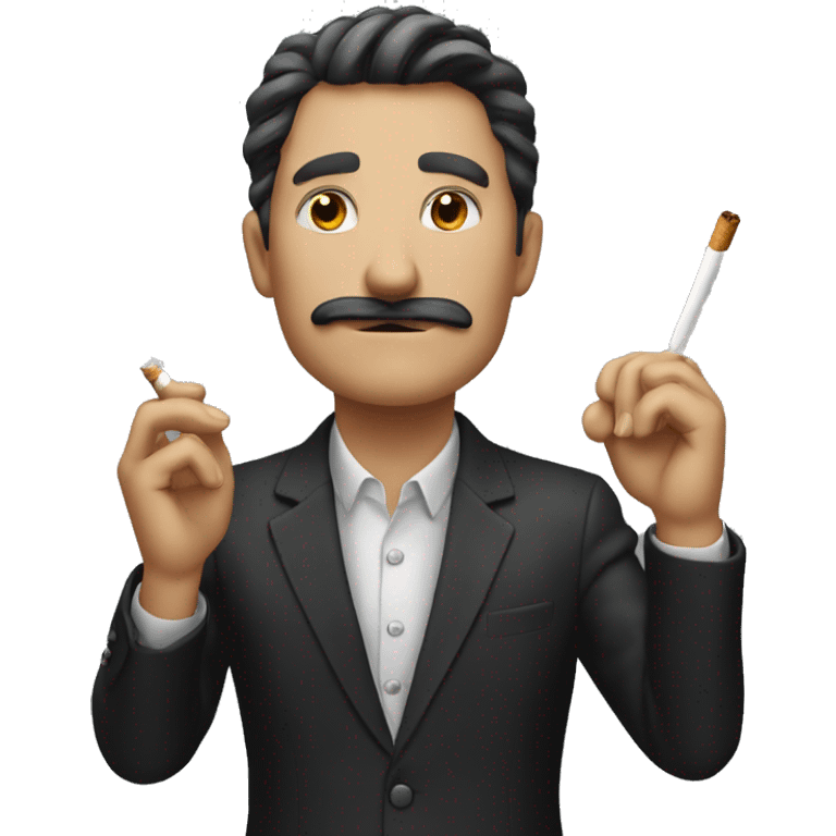 in style of ios emoji i want to differant hand whith cigarette emoji