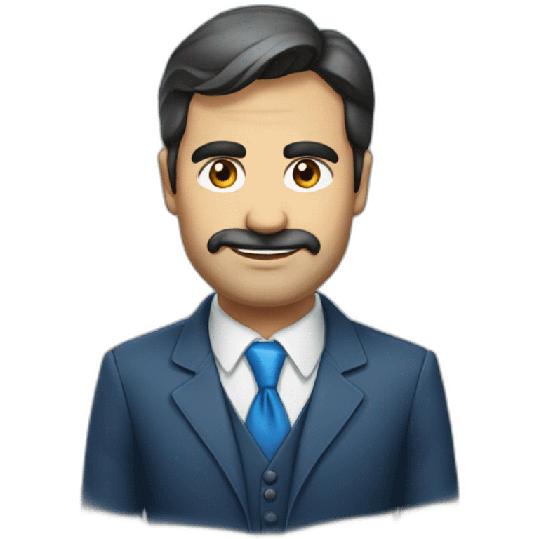 empresario rubio con ojos azules emoji