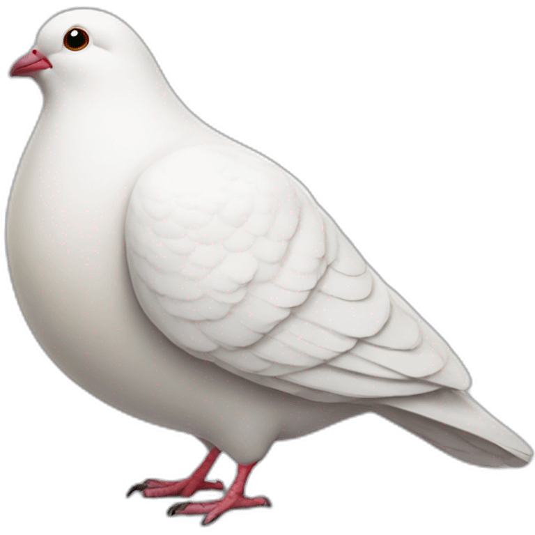 fat cartoonish white pigeon apologizing emoji