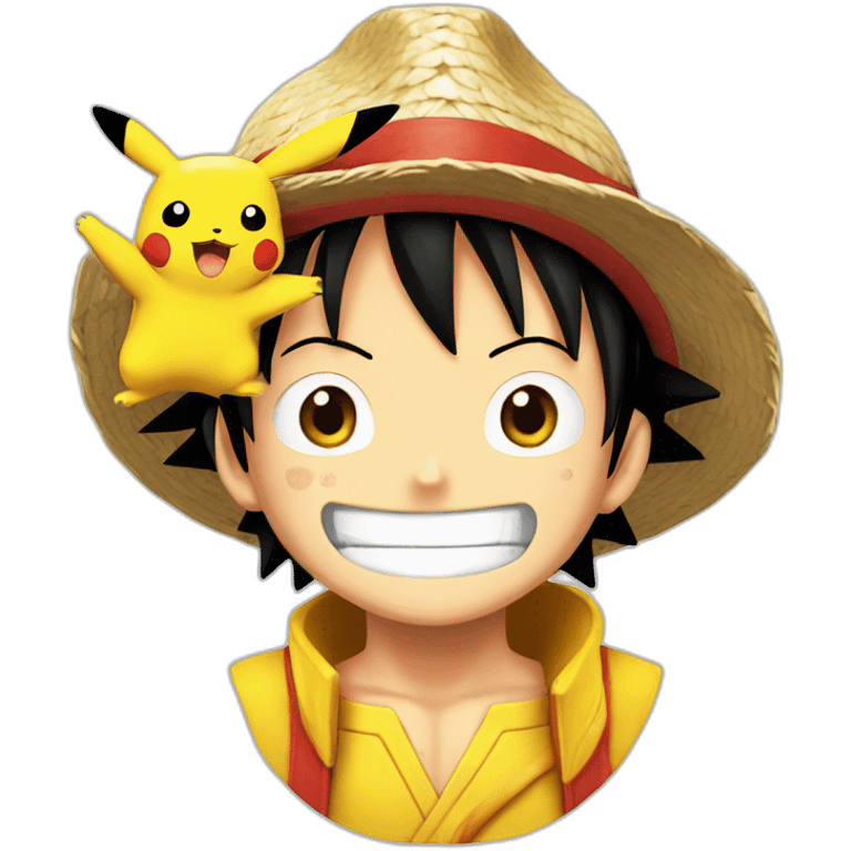 luffy en pikachu emoji