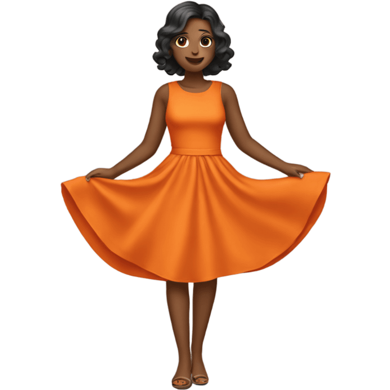 one orange dress emoji