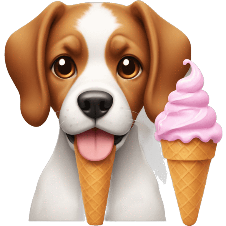 Dog and ice cream emoji