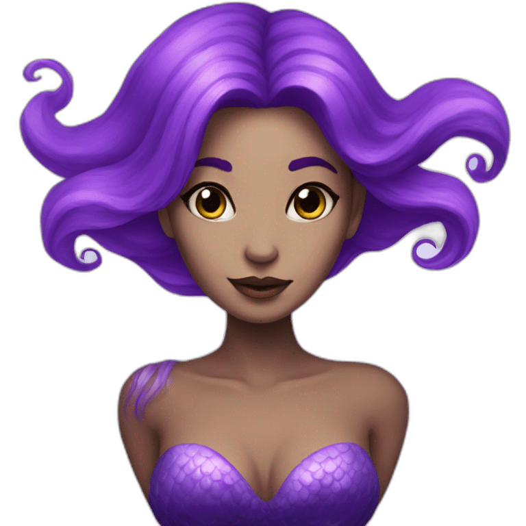 beautiful radioactive mermaid with purple hair emoji