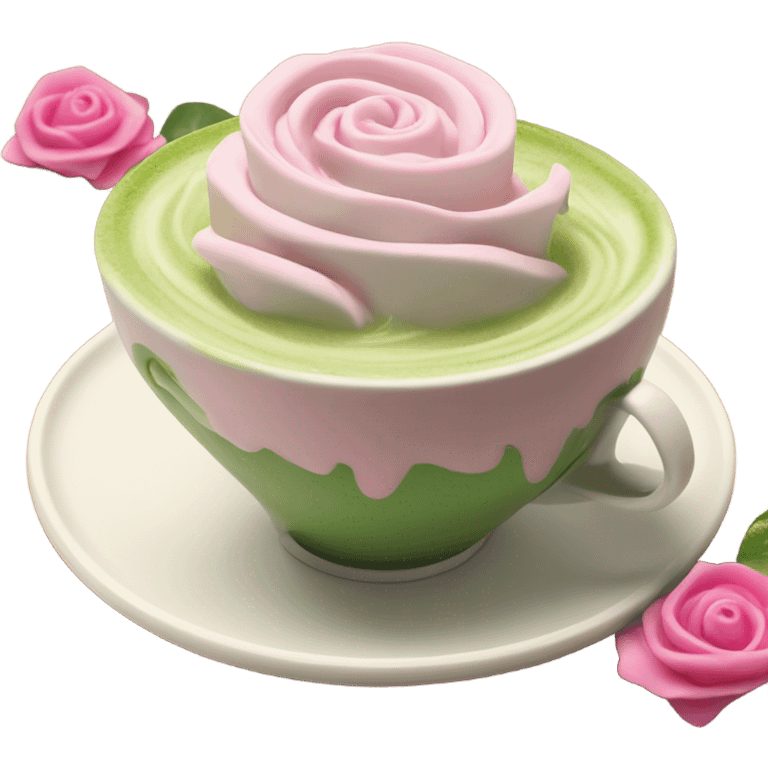 Matcha rosa emoji