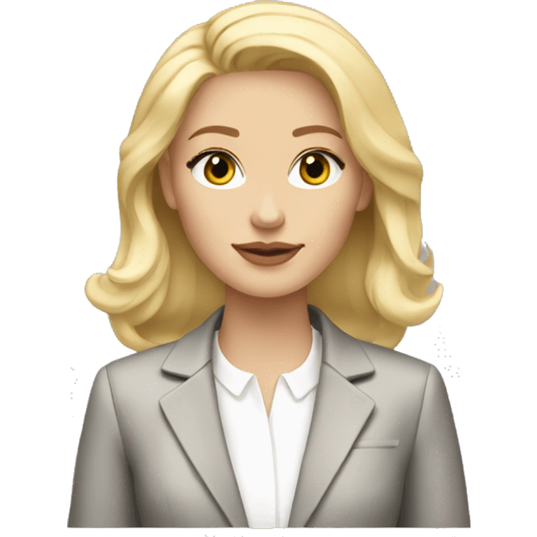 blonde girl with chanel blazer emoji