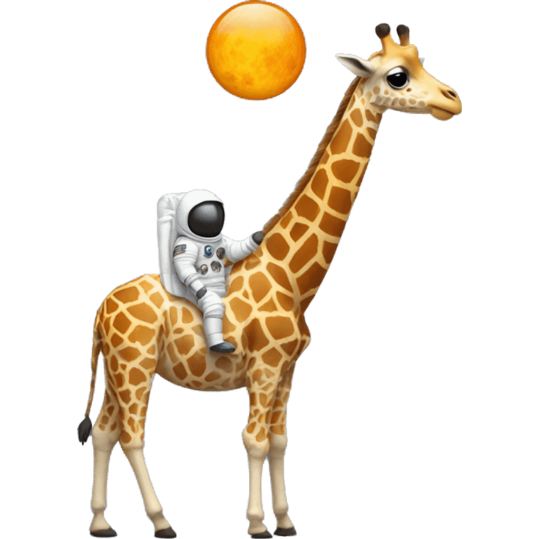 Giraffe with astronaut costume emoji