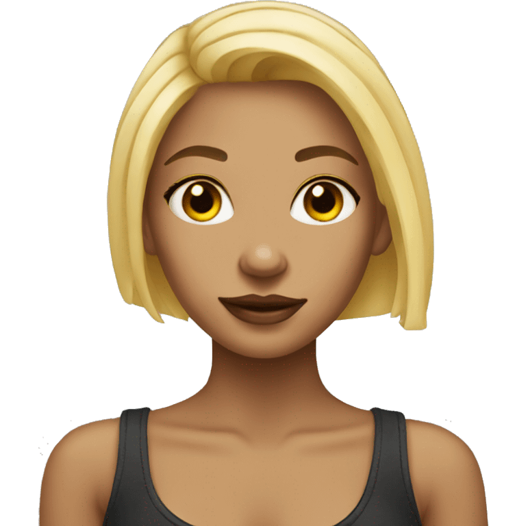 Blonde girl with tattoos emoji