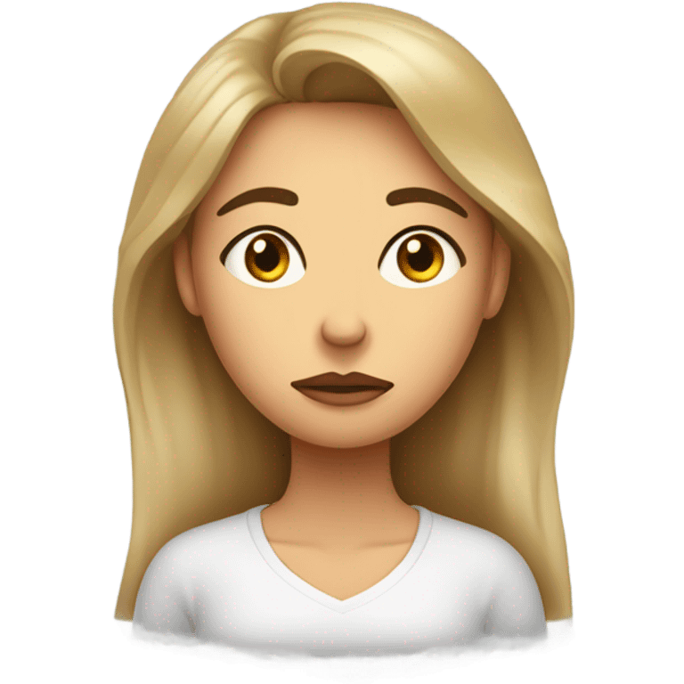 woman looking very stressed  emoji