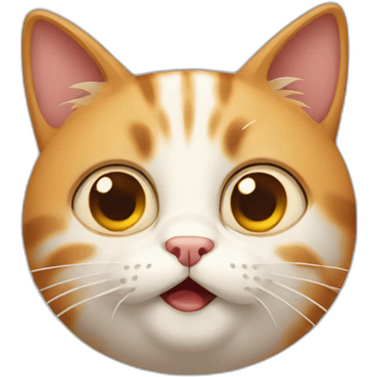 cat with a stupid funny face emoji