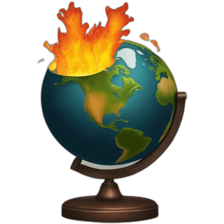 planet-globe-in-fire emoji