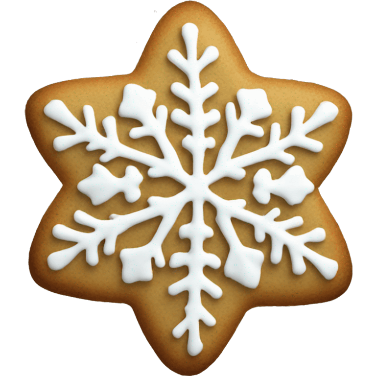 Christmas cookie snowflake shape  emoji