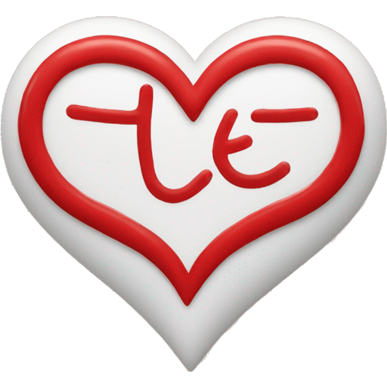 A heart with “ je t’aime” written inside  emoji