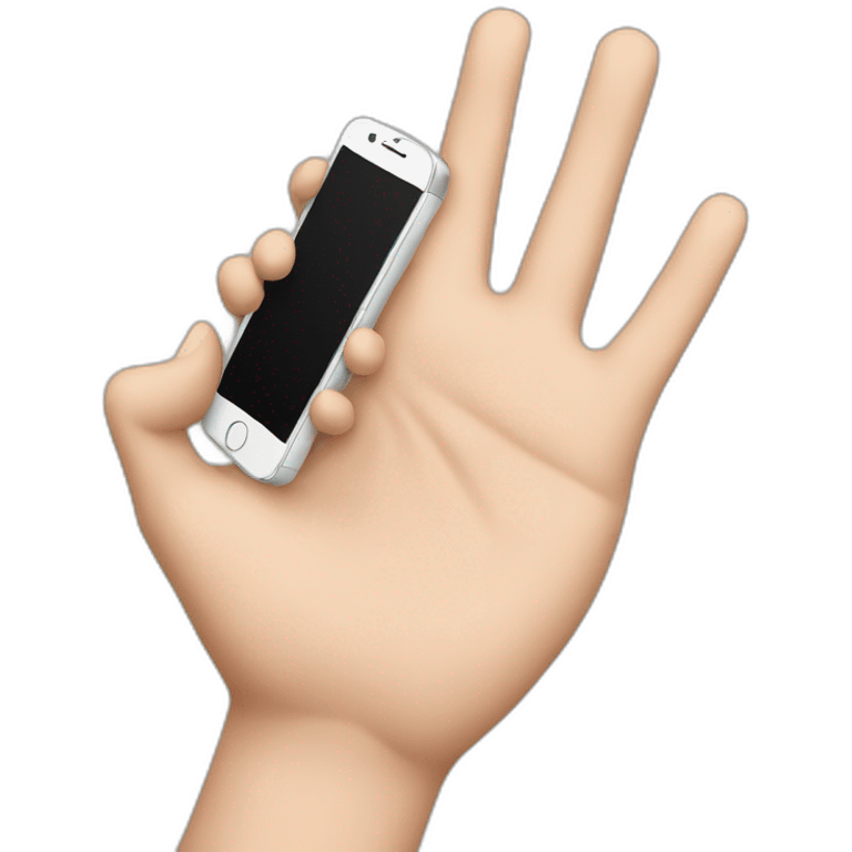 hand with phone emoji