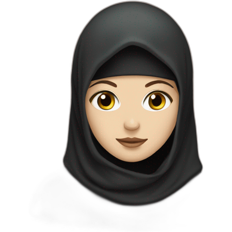 white girl niqab emoji