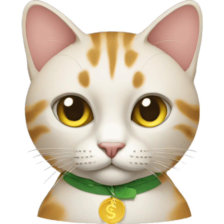 Cat with money emoji